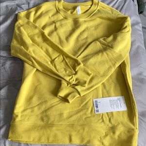 NWT perfectly oversized crew in yellow